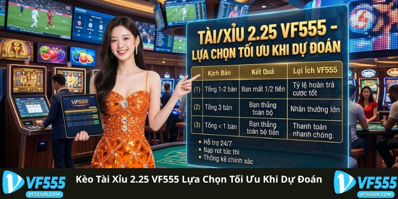 Kèo Tài Xỉu 2.25 VF555 Lựa Chọn Tối Ưu Khi Dự Đoán
