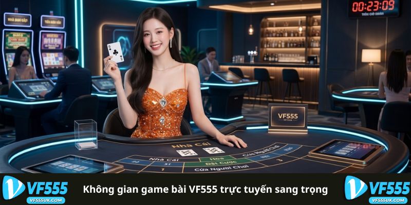 Không gian game bài VF555 trực tuyến sang trọng