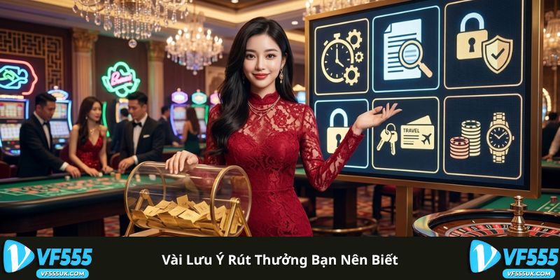 Lưu ý khi rút tiền VF555