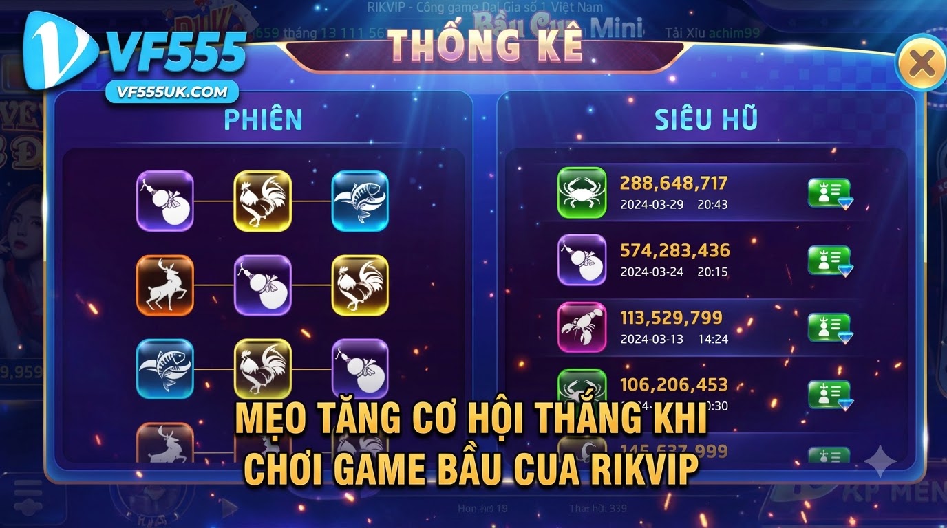 Game Bầu Cua VF555: Đỉnh Cao Giải Trí Từ Trò Chơi Dân Gian 3 huong dan luat choi game bau cua vf555